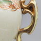 Antike RS Germany Henkel Vase – Florales Narzissen Dekor mit Goldrand