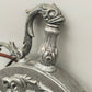 Vintage Prunkvoller Mid Century Zinn Dekanter – Heraldisches Design mit Adlern