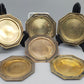 6er Set Gallo Messing Untersetzer – Achteckiges Vintage Design
