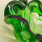 Exklusive Murano Glas Schale – Grünes Vintage Design mit Wellenrand