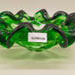 Exklusive Murano Glas Schale – Grünes Vintage Design mit Wellenrand