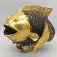 Antike Messing Fisch Skulptur – Kunstvolle Dekoration im Vintage Stil