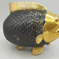 Antike Messing Fisch Skulptur – Kunstvolle Dekoration im Vintage Stil
