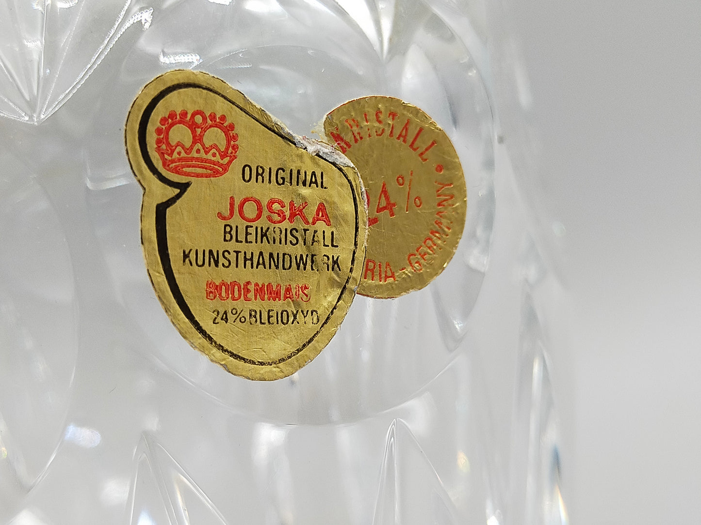 Edle Joska Kristall Vase – Handgefertigtes Bleikristall aus Bodenmais