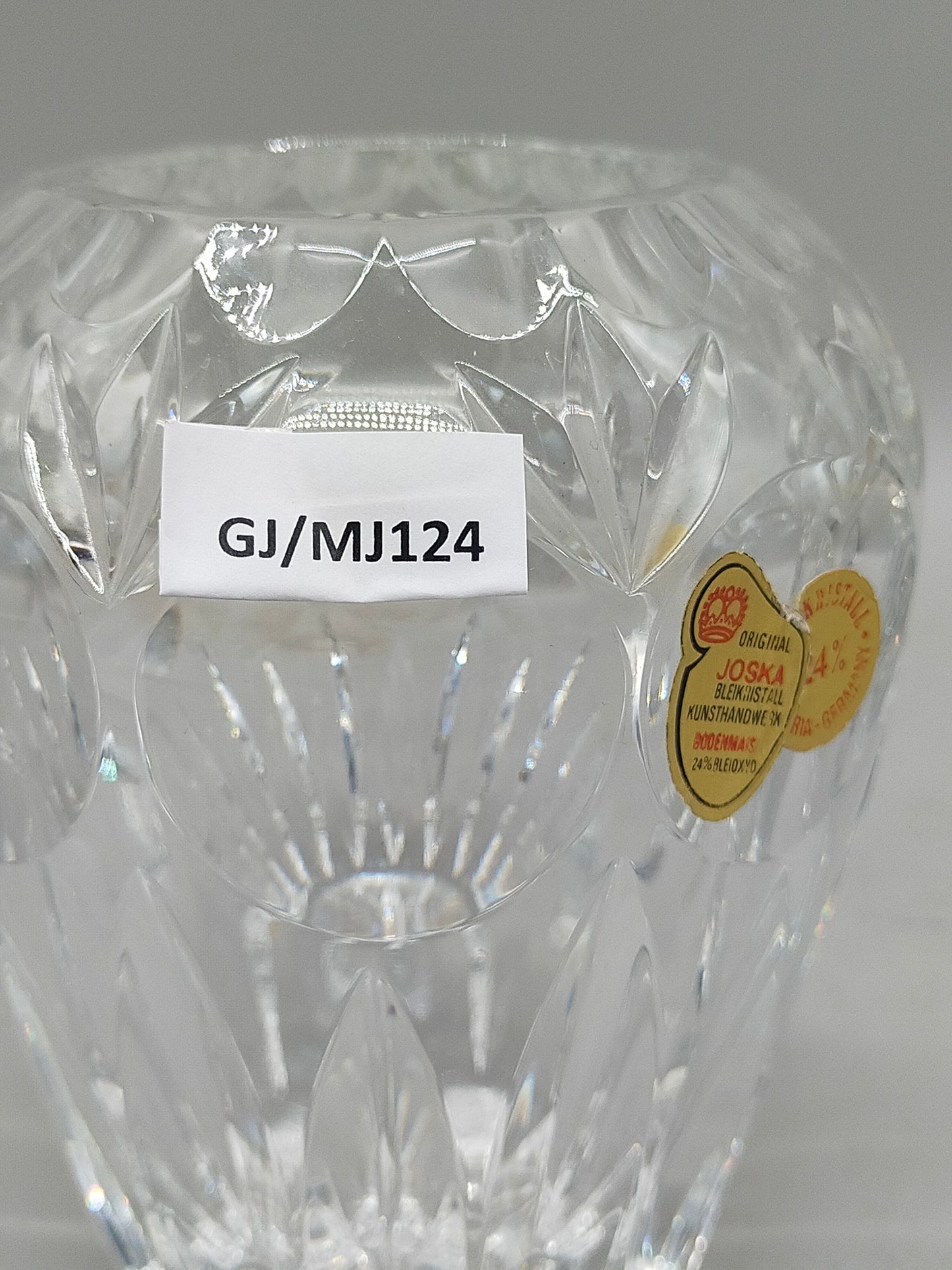 Edle Joska Kristall Vase – Handgefertigtes Bleikristall aus Bodenmais