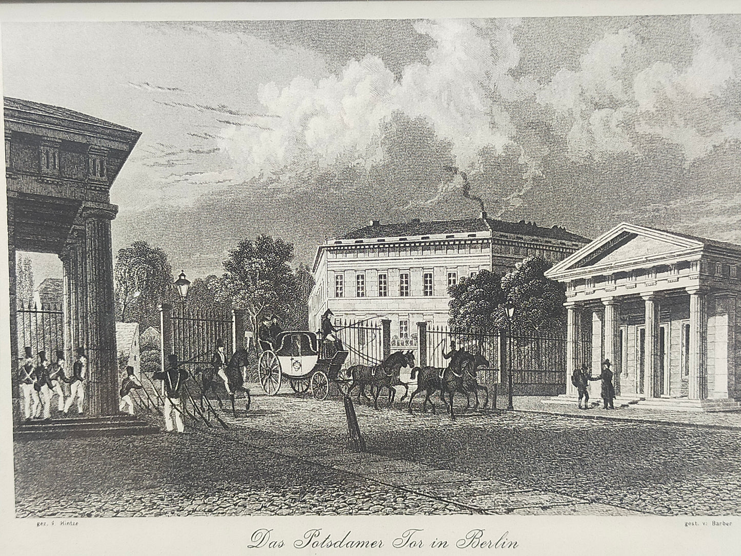 Historischer Bild: Das Potsdamer Tor in Berlin – Edler Rahmen & Schinkel-Design
