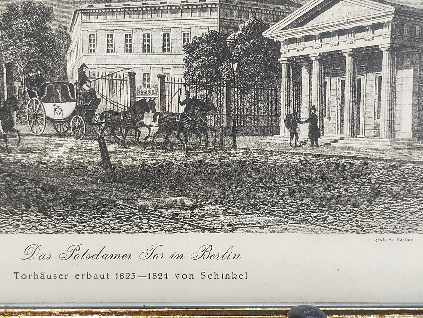 Historischer Bild: Das Potsdamer Tor in Berlin – Edler Rahmen & Schinkel-Design