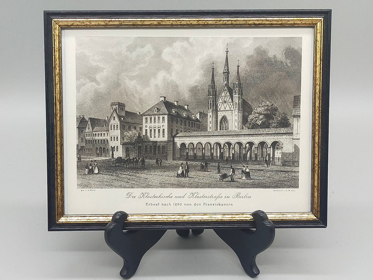 Historischer Bild: Die Klosterkirche und Klosterstraße in Berlin