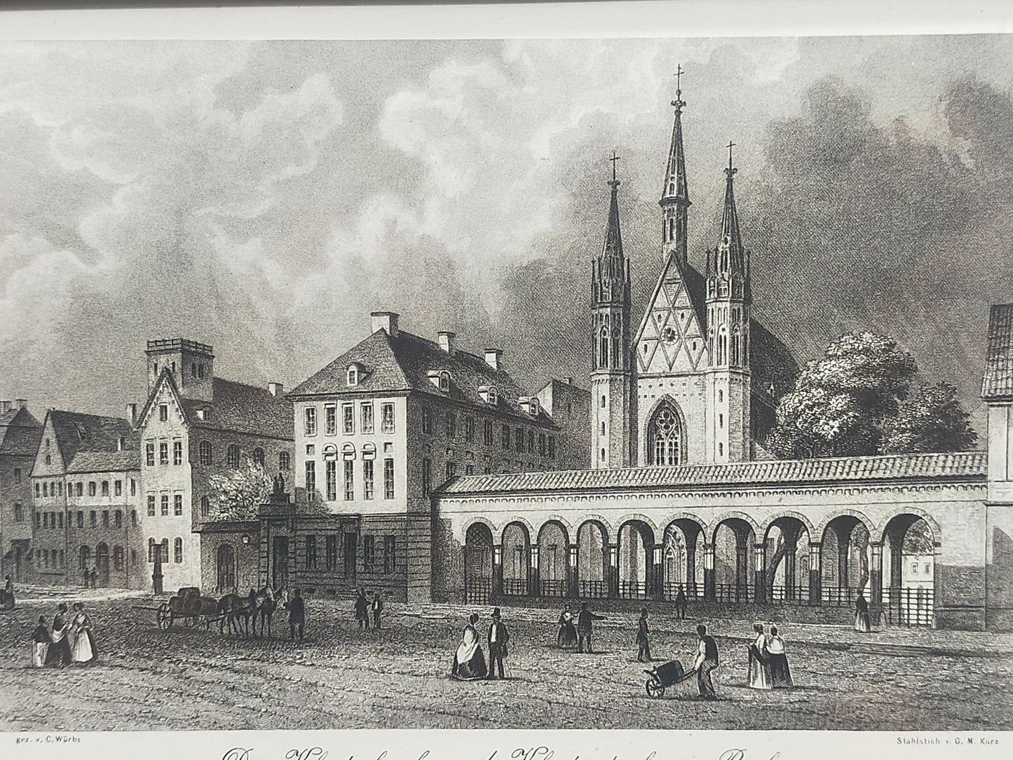 Historischer Bild: Die Klosterkirche und Klosterstraße in Berlin
