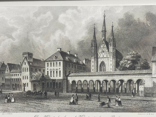 Historischer Bild: Die Klosterkirche und Klosterstraße in Berlin