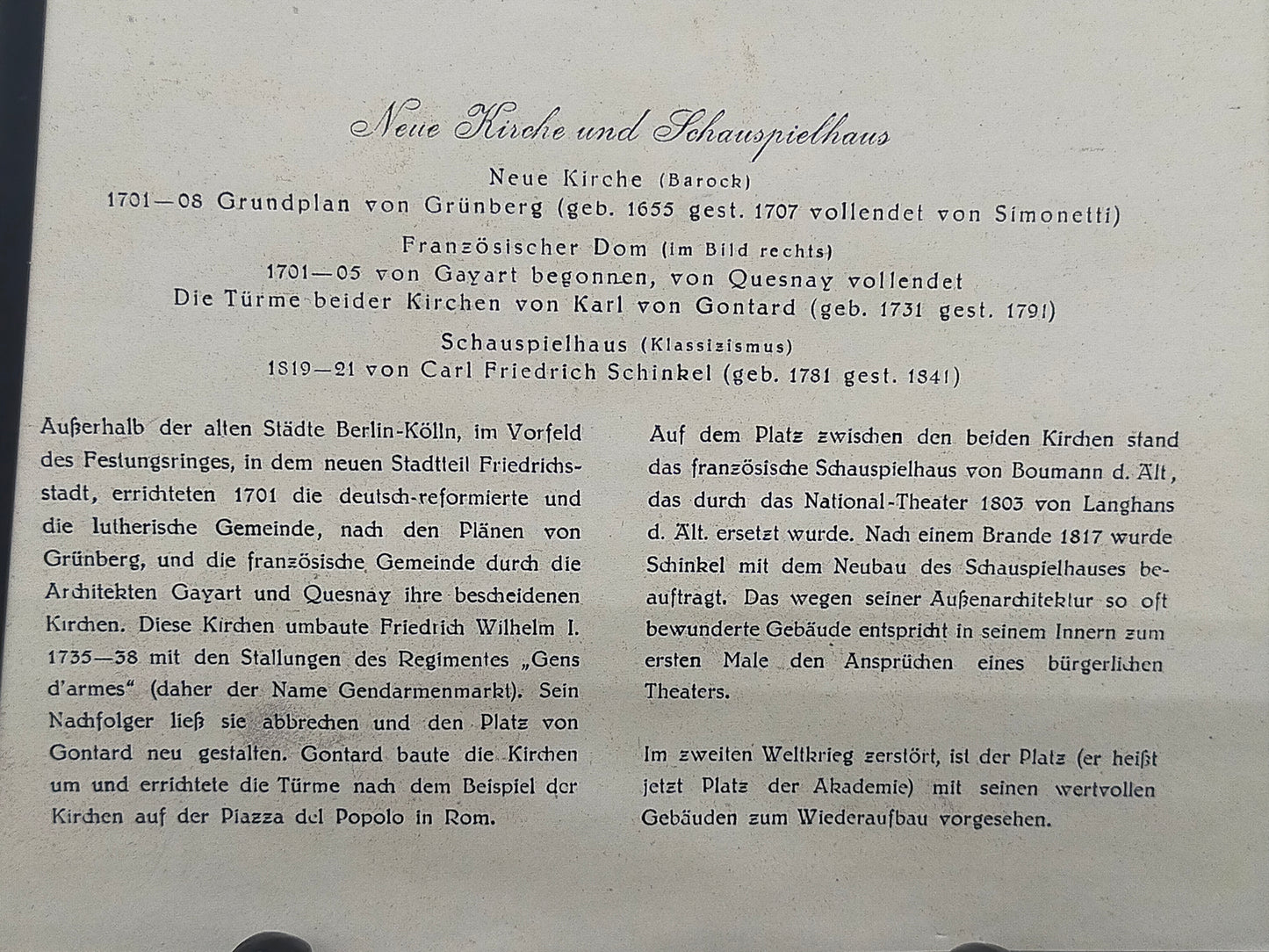 Historischer Bild: Die neue Kirche & Das Schauspielhaus Berlin