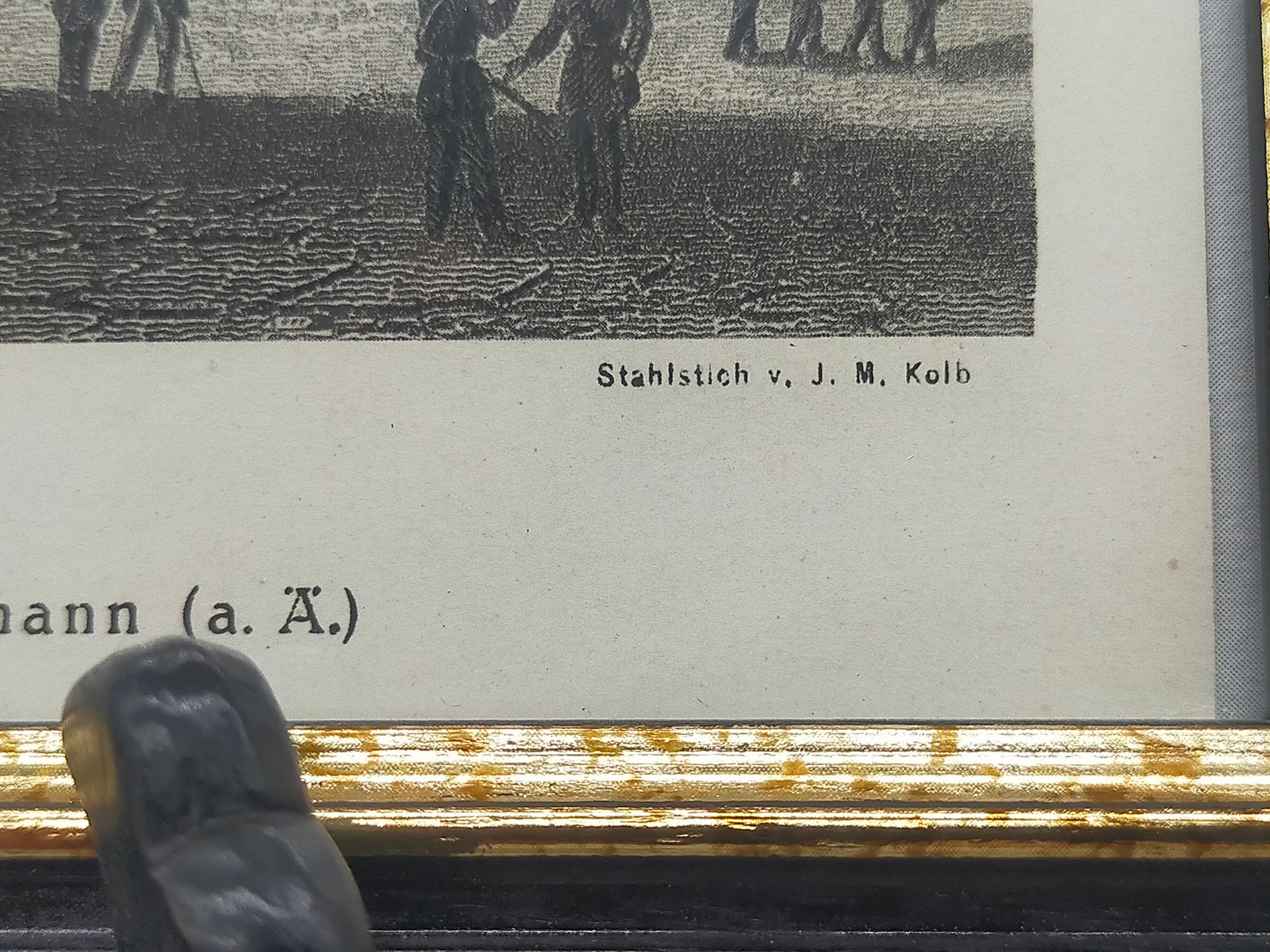 Historischer Bild: Die St. Hedwigskirche in Berlin – Stahlstich gerahmt