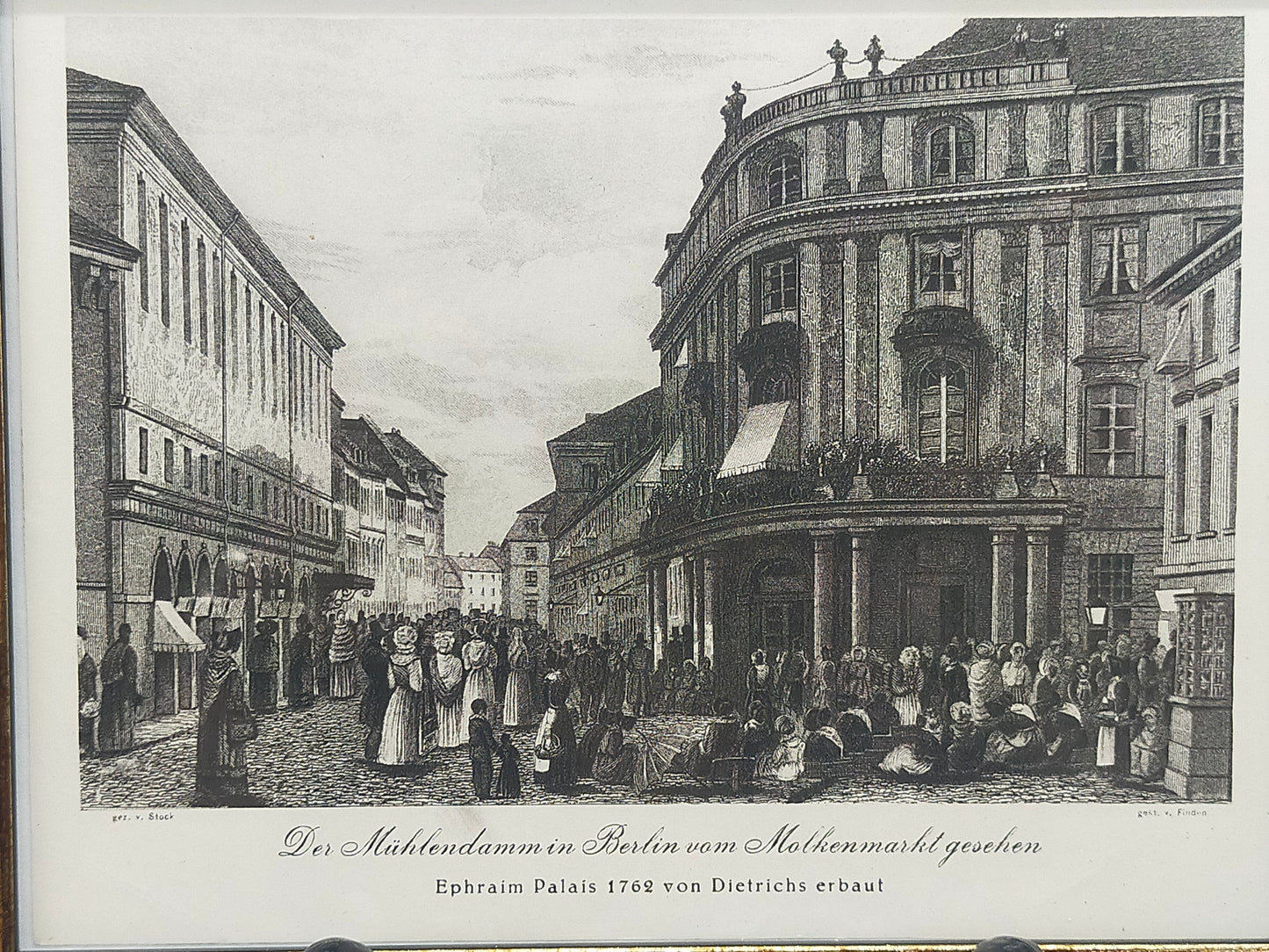 Historischer Bild: Der Mühlendamm in Berlin vom Molkenmarkt gesehen