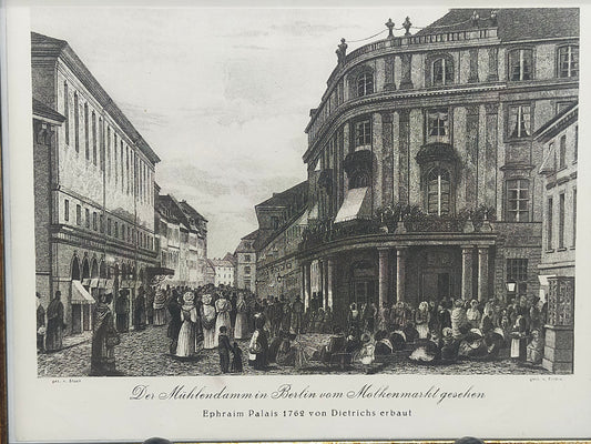 Historischer Bild: Der Mühlendamm in Berlin vom Molkenmarkt gesehen