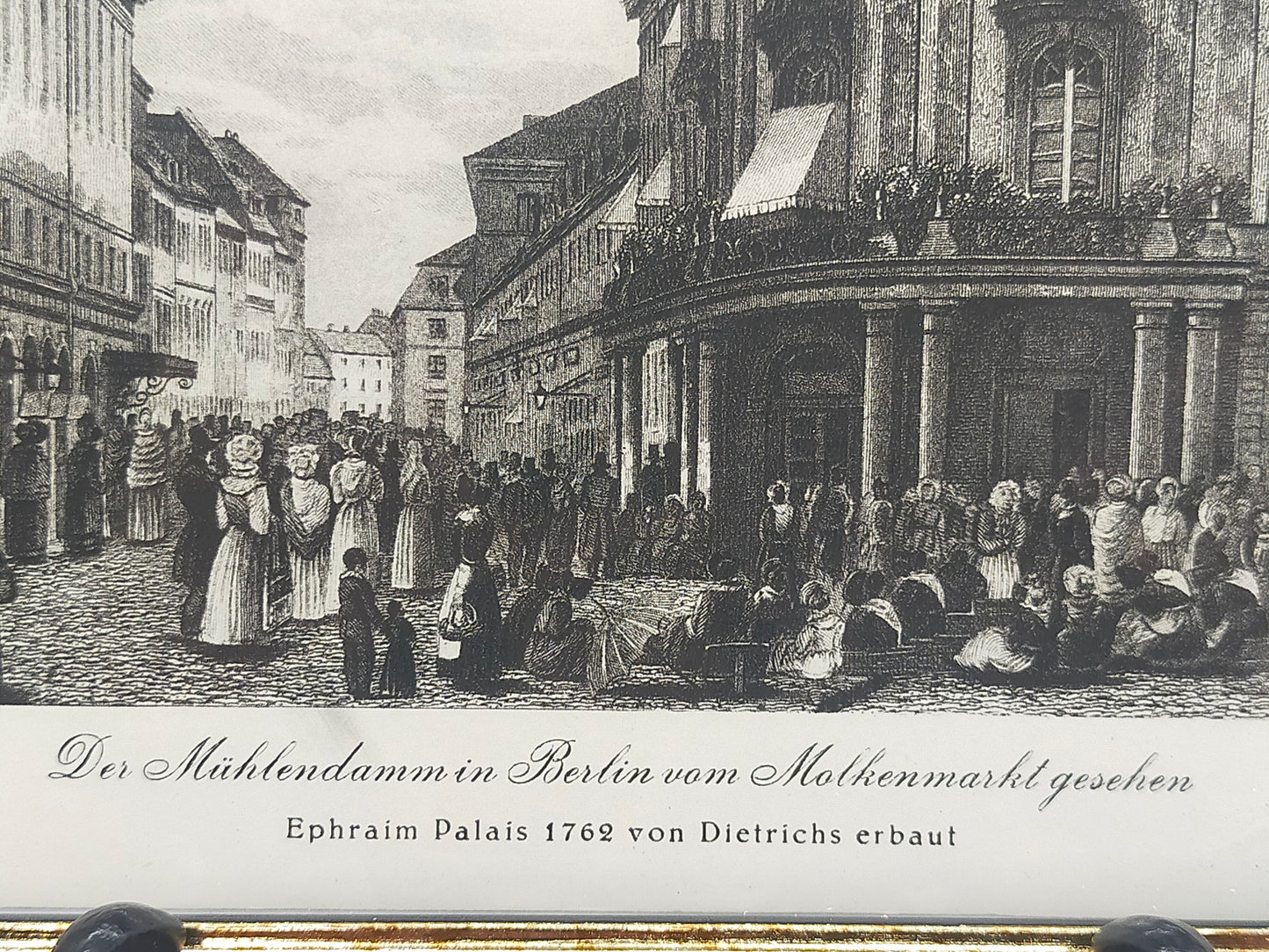 Historischer Bild: Der Mühlendamm in Berlin vom Molkenmarkt gesehen