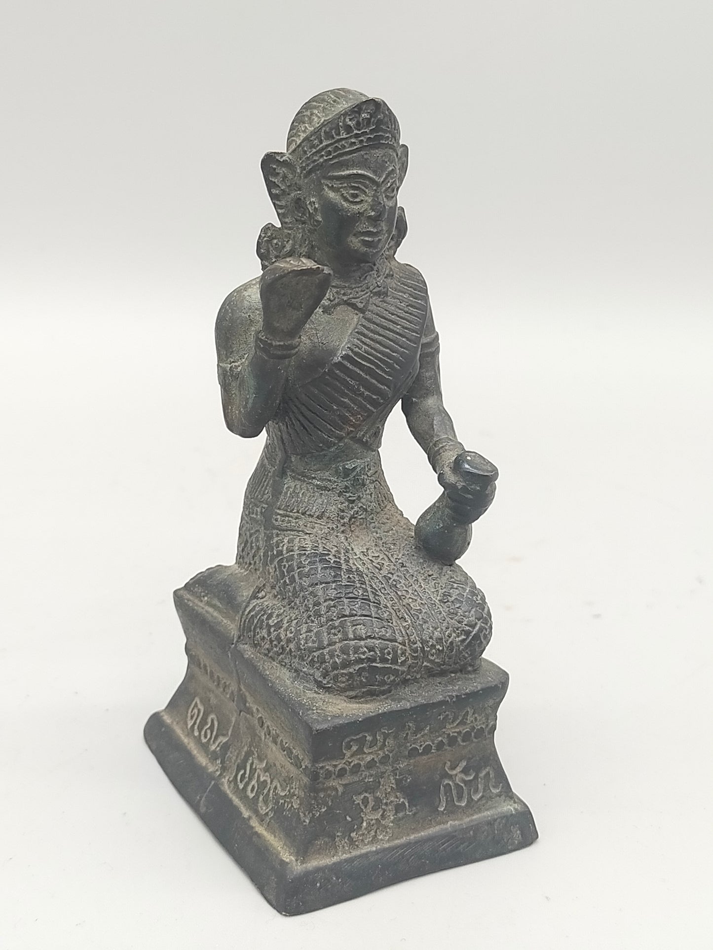 Antike Bronze Figur Nang Kwak – Traditioneller Glücksbringer aus Thailand