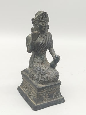 Antike Bronze Figur Nang Kwak – Traditioneller Glücksbringer aus Thailand