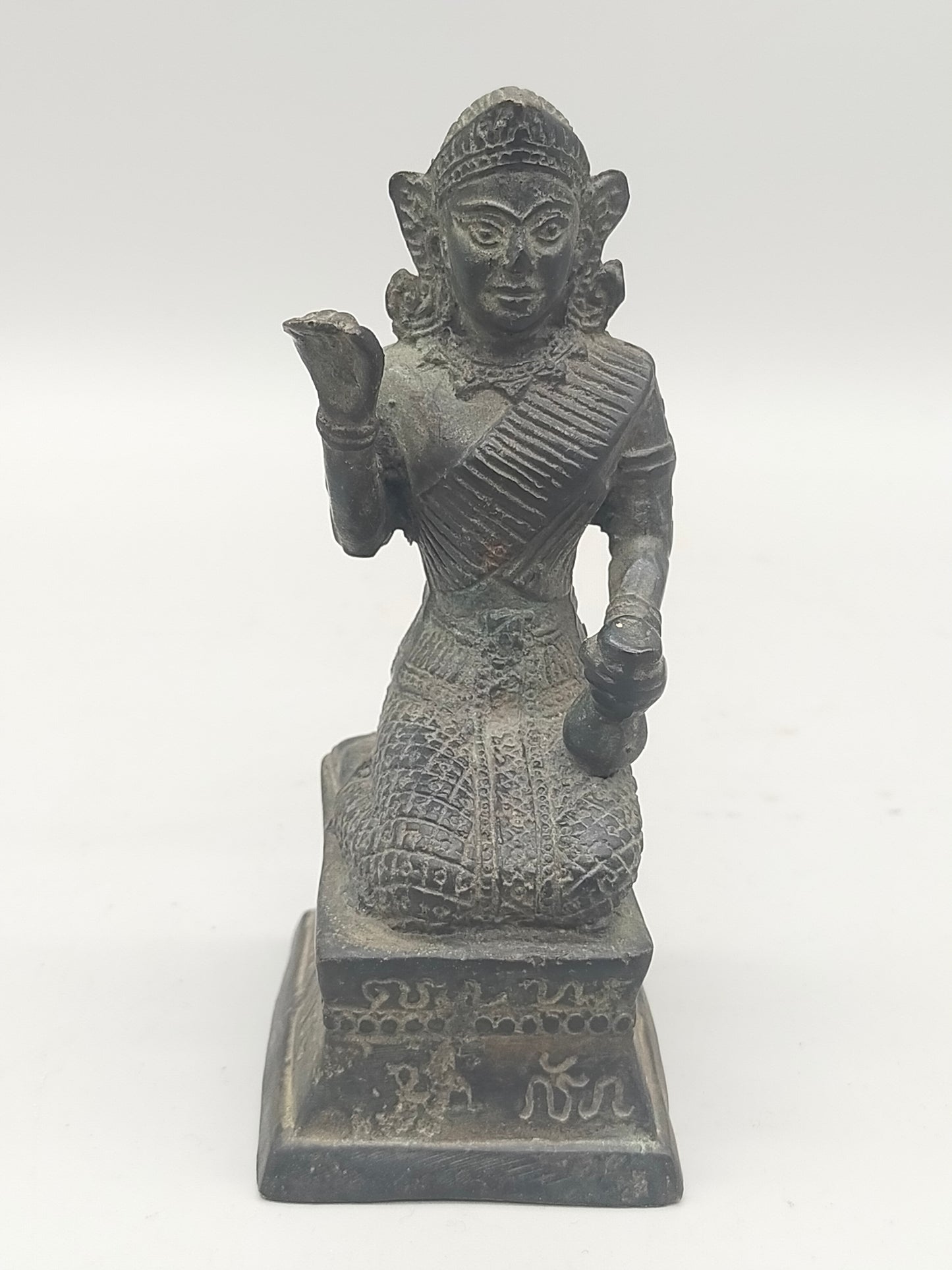 Antike Bronze Figur Nang Kwak – Traditioneller Glücksbringer aus Thailand