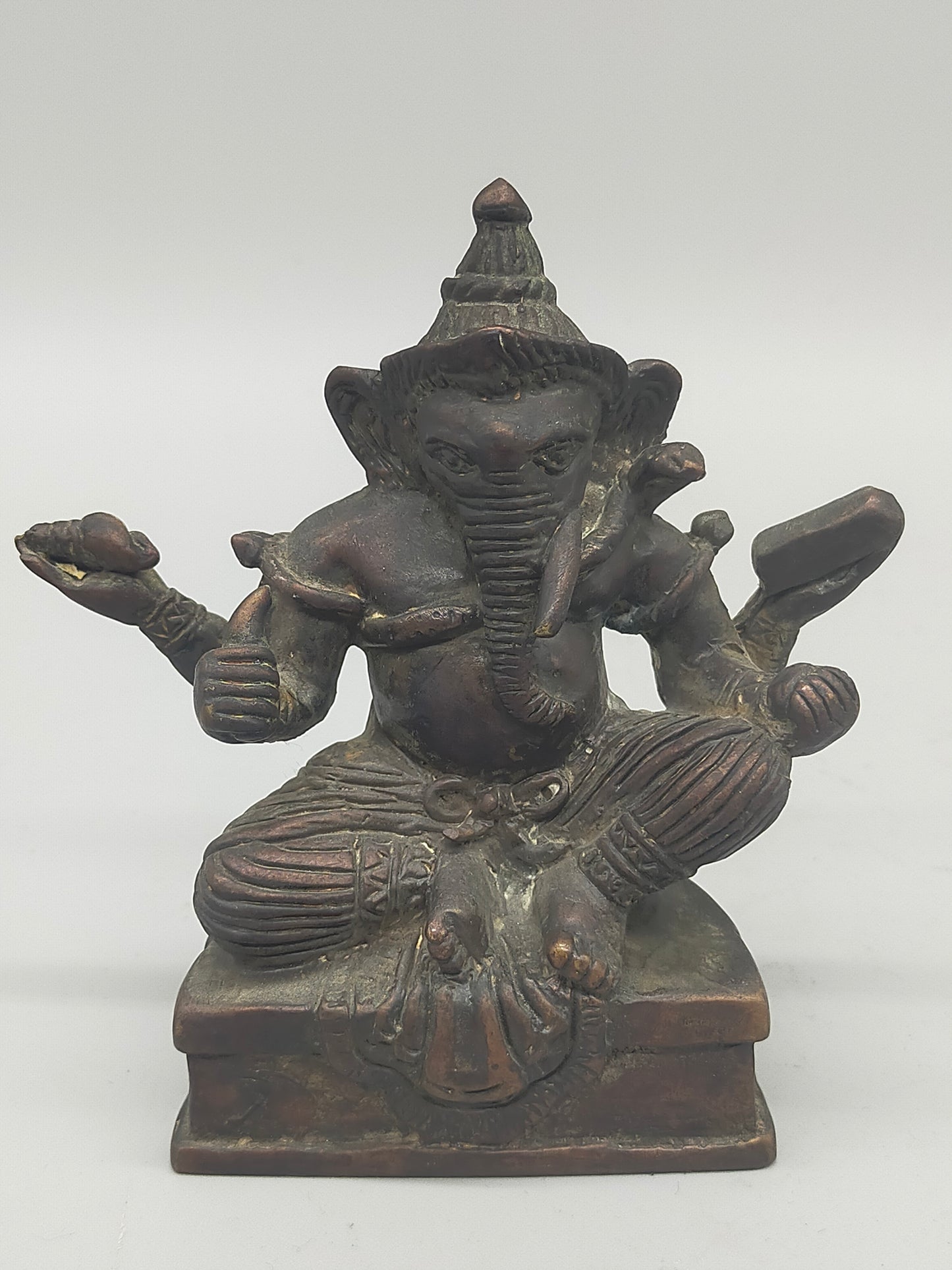 Antike Ganesha Statue aus Bronze – Spirituelle Dekoration & Handarbeit