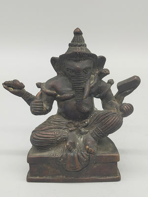 Antike Ganesha Statue aus Bronze – Spirituelle Dekoration & Handarbeit