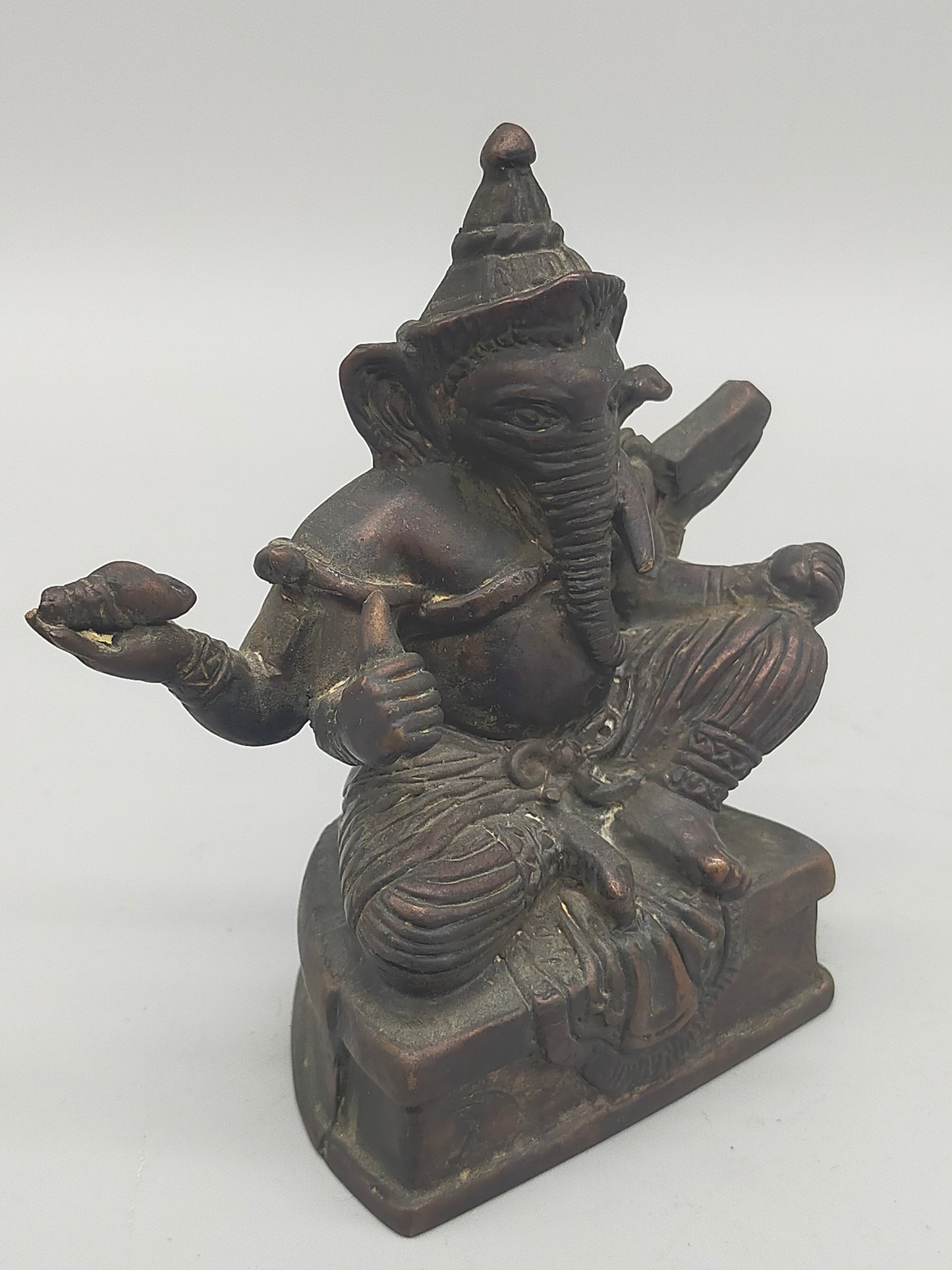 Antike Ganesha Statue aus Bronze – Spirituelle Dekoration & Handarbeit
