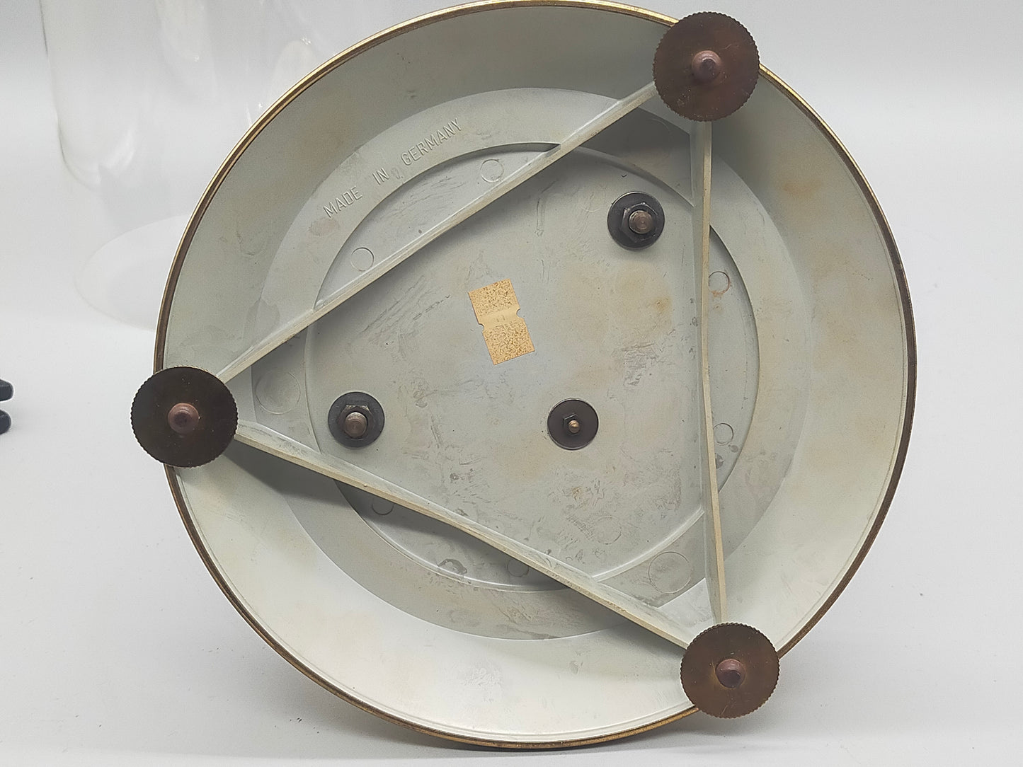 Edle Dugena Drehpendeluhr – Goldfarbenes Vintage Design unter Glaskuppel