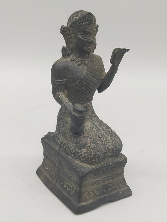 Antike thailändische Nang Kwak Figur – Glücksbringer aus Bronze