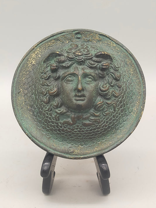 Antike Medusa Wandplakette – Relief aus Bronze