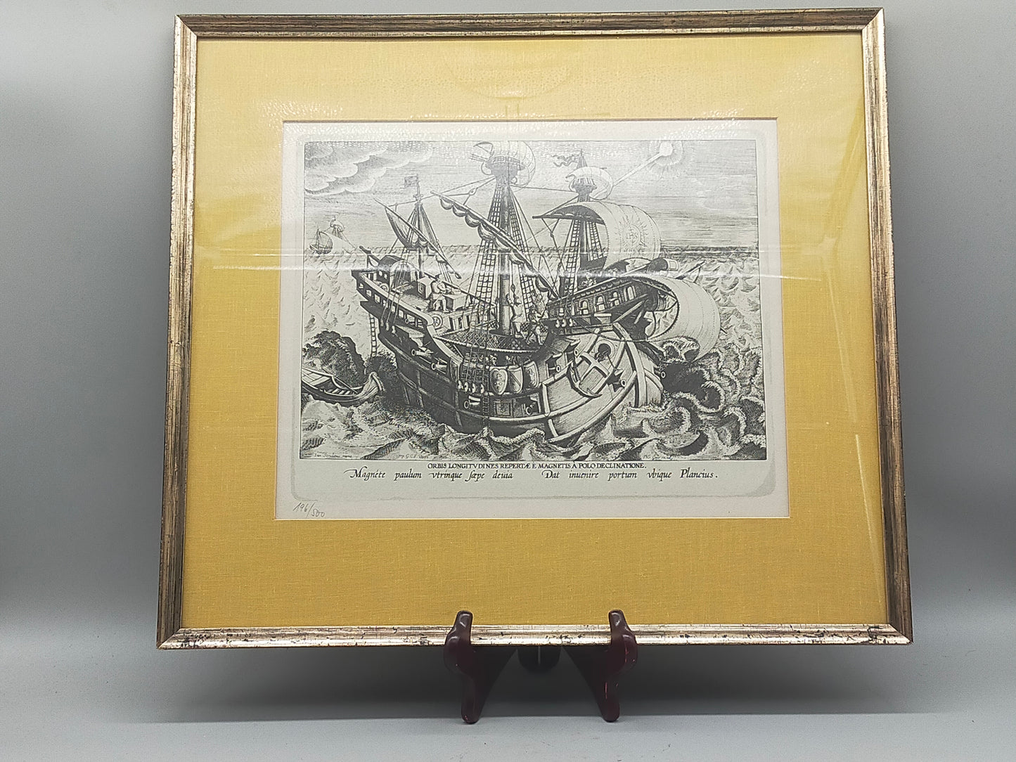 Historisches Bild "Orbis Longitudines" – Ioan Stradanus Maritimer Kupferstich