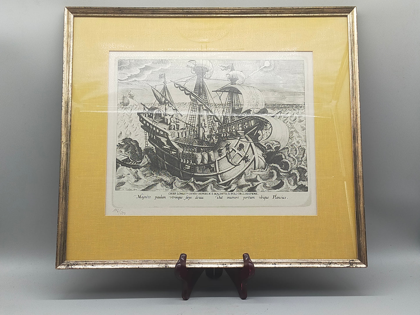 Historisches Bild "Orbis Longitudines" – Ioan Stradanus Maritimer Kupferstich