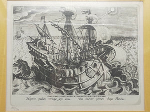 Historisches Bild "Orbis Longitudines" – Ioan Stradanus Maritimer Kupferstich