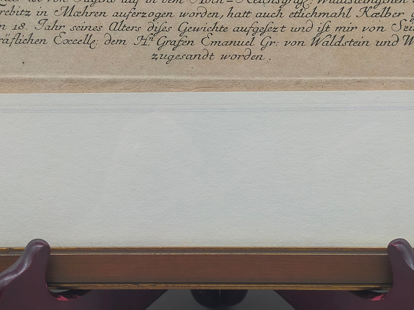 Historische Tierdarstellung von 1758 – Edler Kupferstich im Holzrahmen