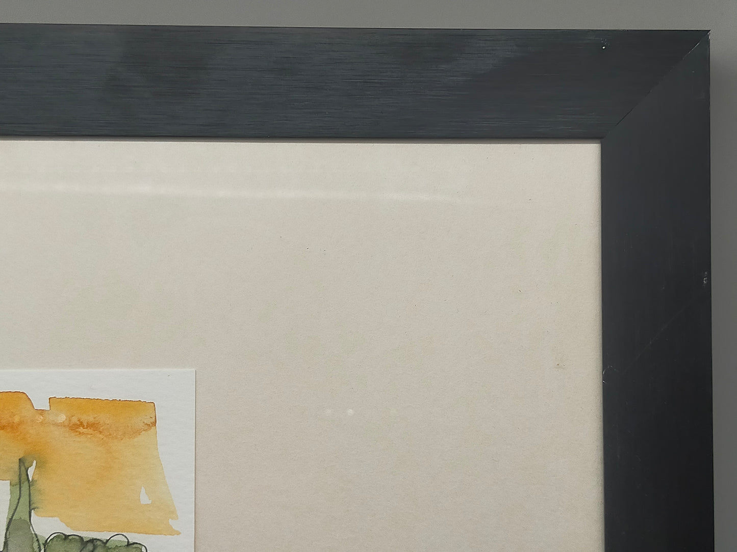 Original Aquarell M. Krannov – Bäuerin am Brunnen im Holzrahmen