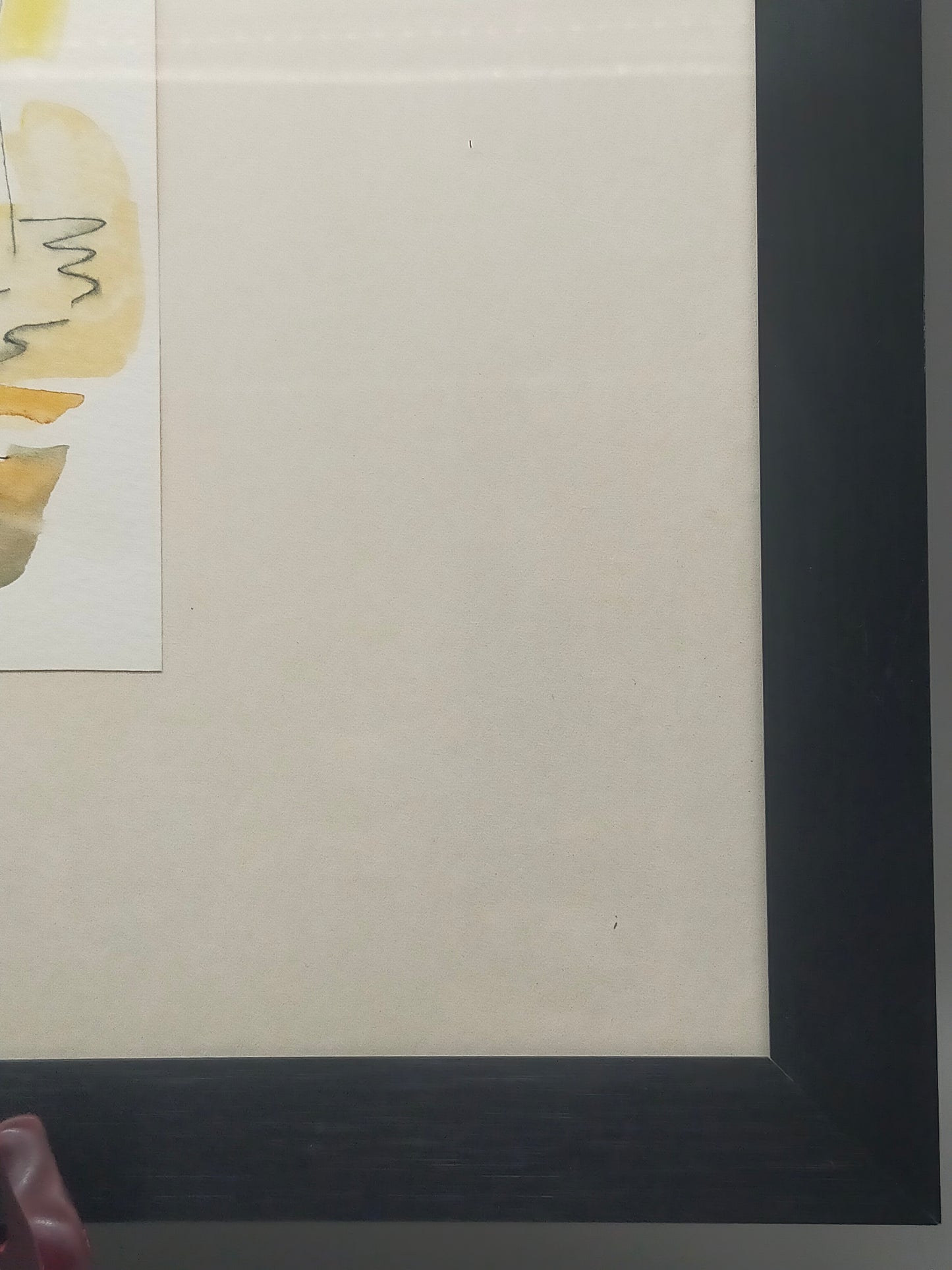 Original Aquarell M. Krannov – Bäuerin am Brunnen im Holzrahmen