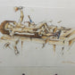 Peter Freese Lithografie 1988 – Limitierte Kunst im goldenen Rahmen - Signiert