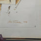 Peter Freese Lithografie 1988 – Limitierte Kunst im goldenen Rahmen - Signiert