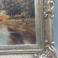 Ölgemälde Berglandschaft von R. Rödel – Prunkrahmen Gold Dekor - Signiert
