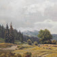 Ölgemälde Berglandschaft von R. Rödel – Prunkrahmen Gold Dekor - Signiert