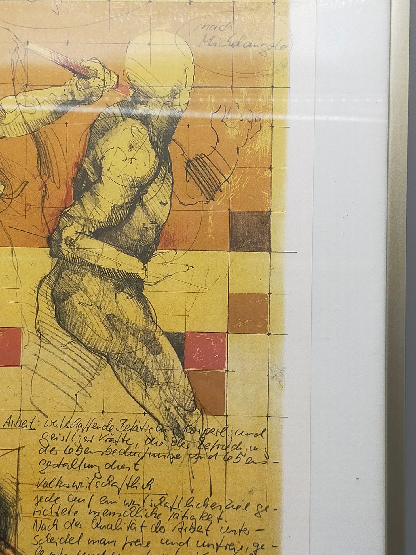 Limitierte Grafik „Arbeit: Kraft mal Weg“ – Signiertes Kunstwerk (1984)