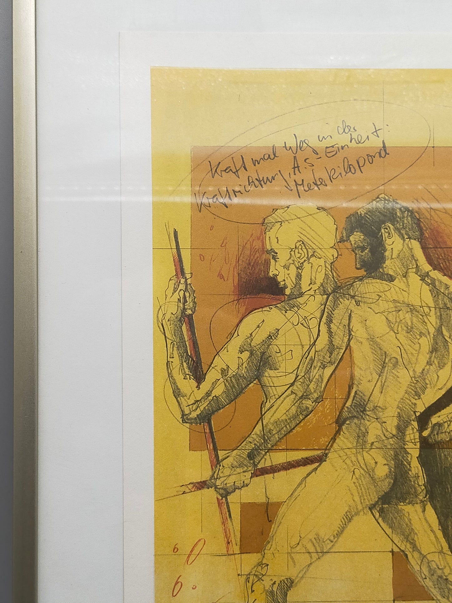 Limitierte Grafik „Arbeit: Kraft mal Weg“ – Signiertes Kunstwerk (1984)