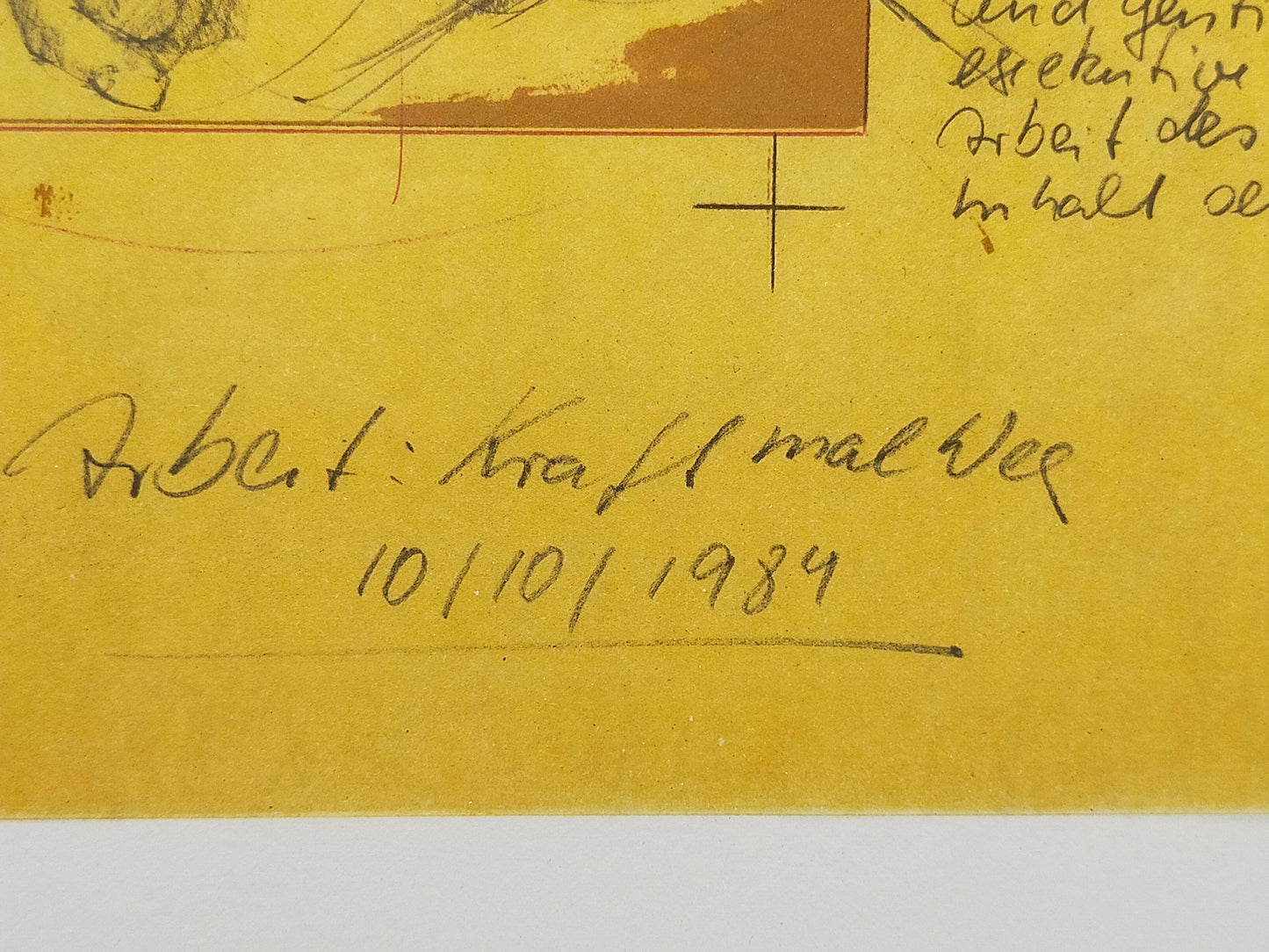 Limitierte Grafik „Arbeit: Kraft mal Weg“ – Signiertes Kunstwerk (1984)