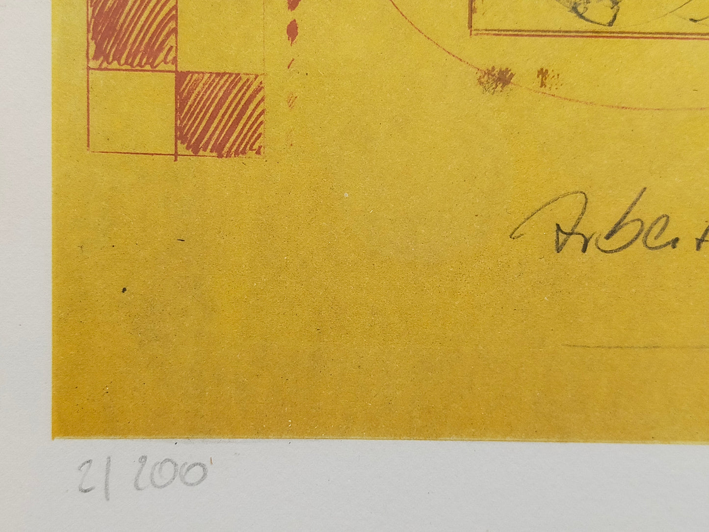Limitierte Grafik „Arbeit: Kraft mal Weg“ – Signiertes Kunstwerk (1984)