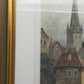 Josef Eidenberger Farbradierung – Düsseldorf Altstadt Lambertuskirche - Signiert