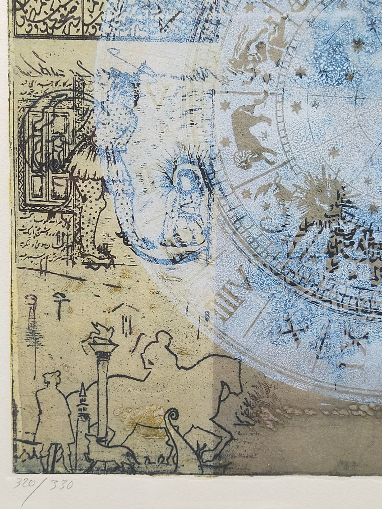 Limitierte Radierung "Zodiac" hinter Glas – Signiert & Nummeriert (320/330)