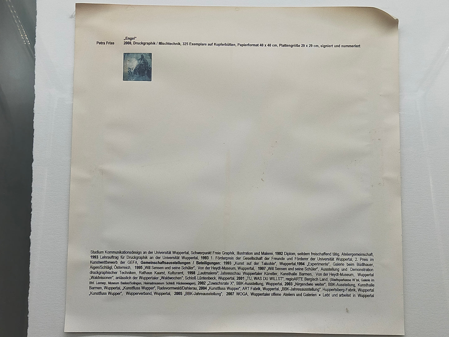 Petra Frixe „Engel“ – Handsignierte Grafik - 2008