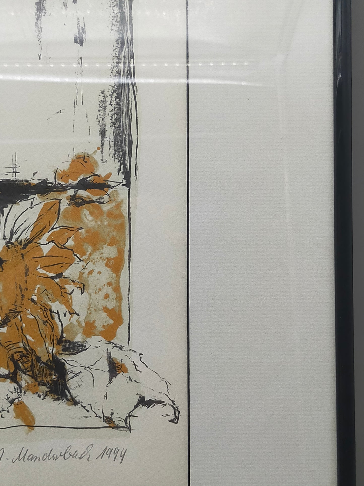 Anja Manderbach Original Grafik Sonnenblumen – Signiert & Limitiert 1994