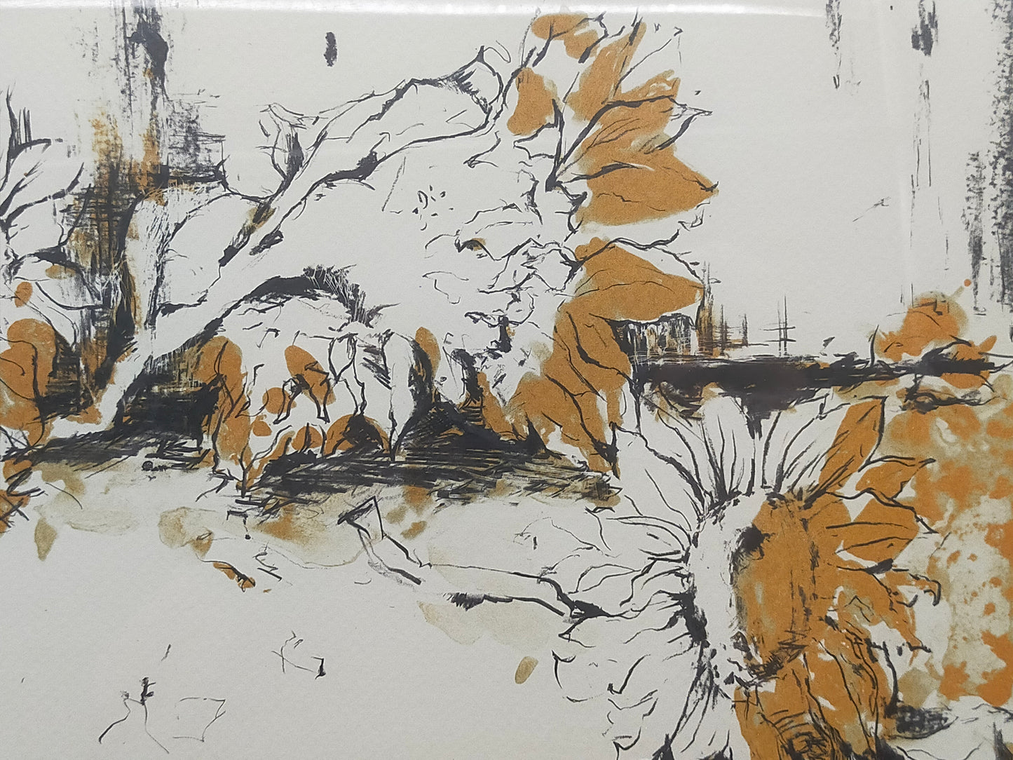Anja Manderbach Original Grafik Sonnenblumen – Signiert & Limitiert 1994