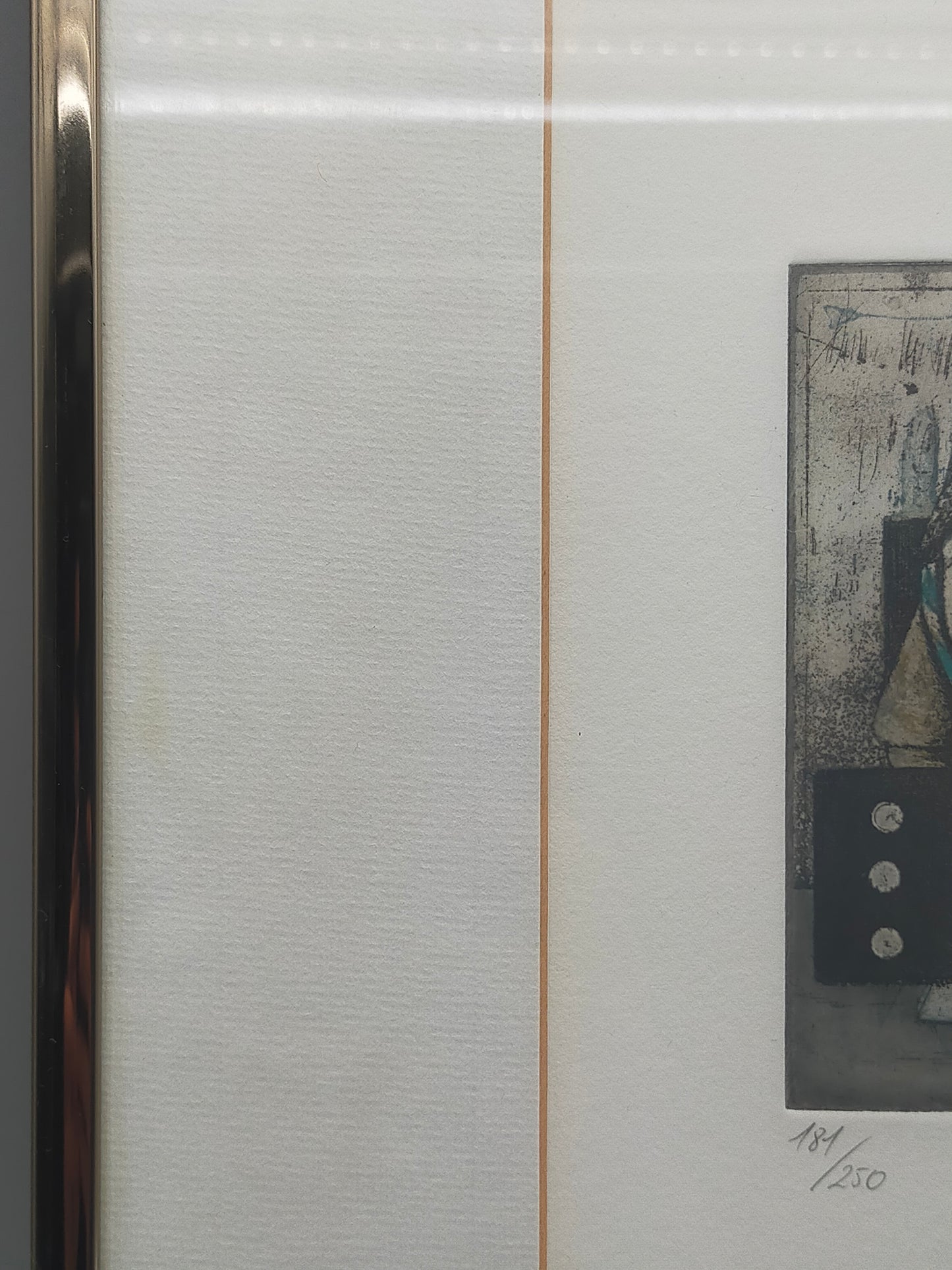 Limitierte Grafik „Zelmer '83“ – Moderner Kunstdruck im Metallrahmen