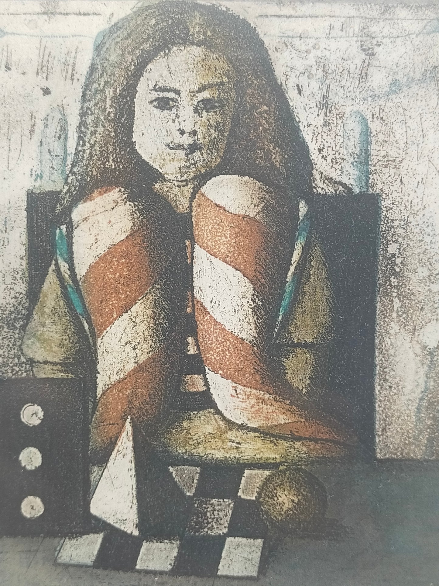 Limitierte Grafik „Zelmer '83“ – Moderner Kunstdruck im Metallrahmen