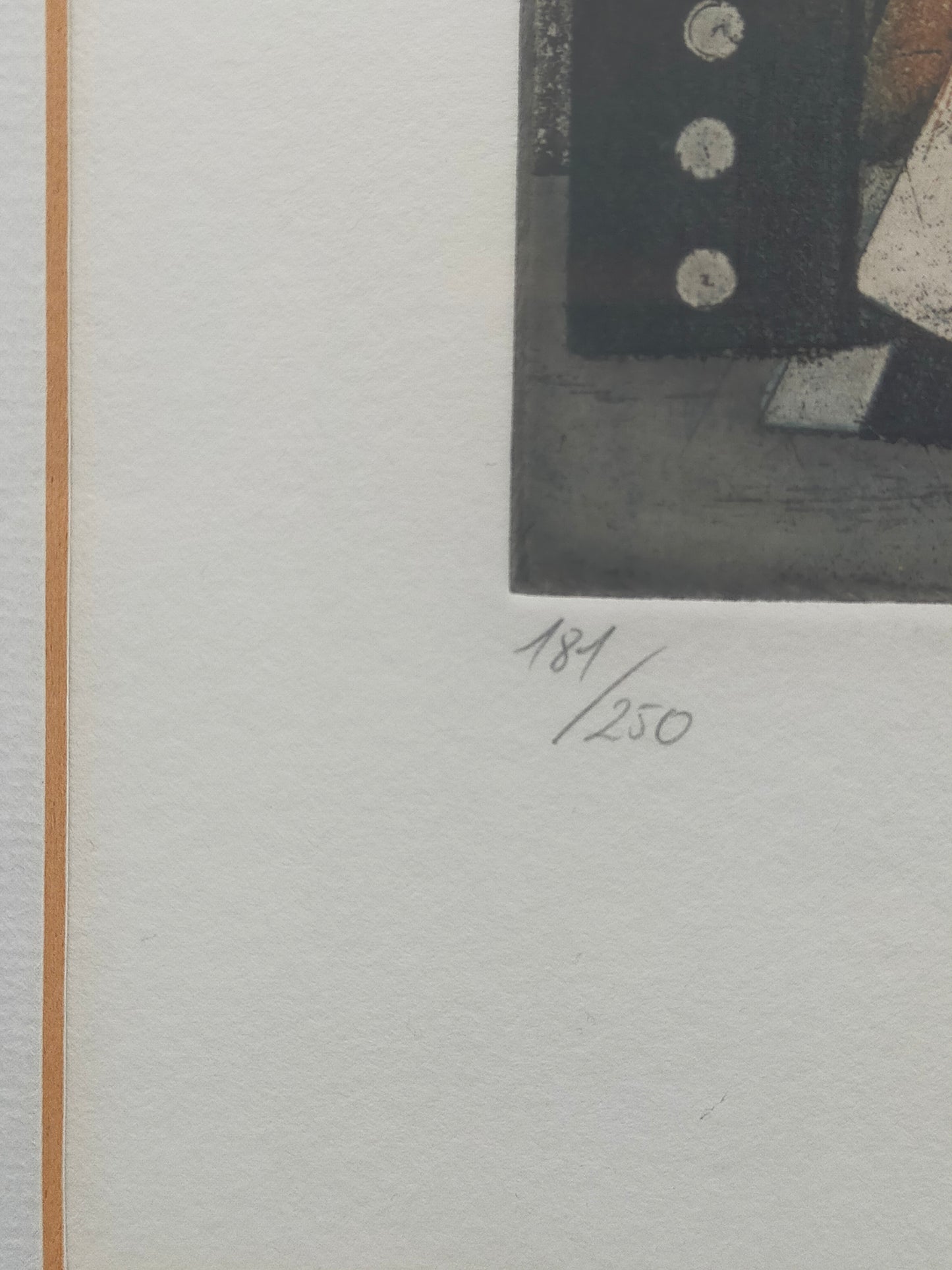 Limitierte Grafik „Zelmer '83“ – Moderner Kunstdruck im Metallrahmen